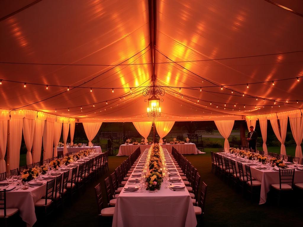Tented estate wedding